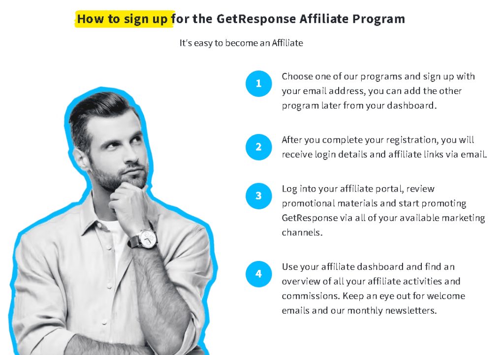 Join GetResponse Affiliate Program: 2024 Ultimate Guide to Earning Amazing Passive Income 3 How to join getresponse affiliate